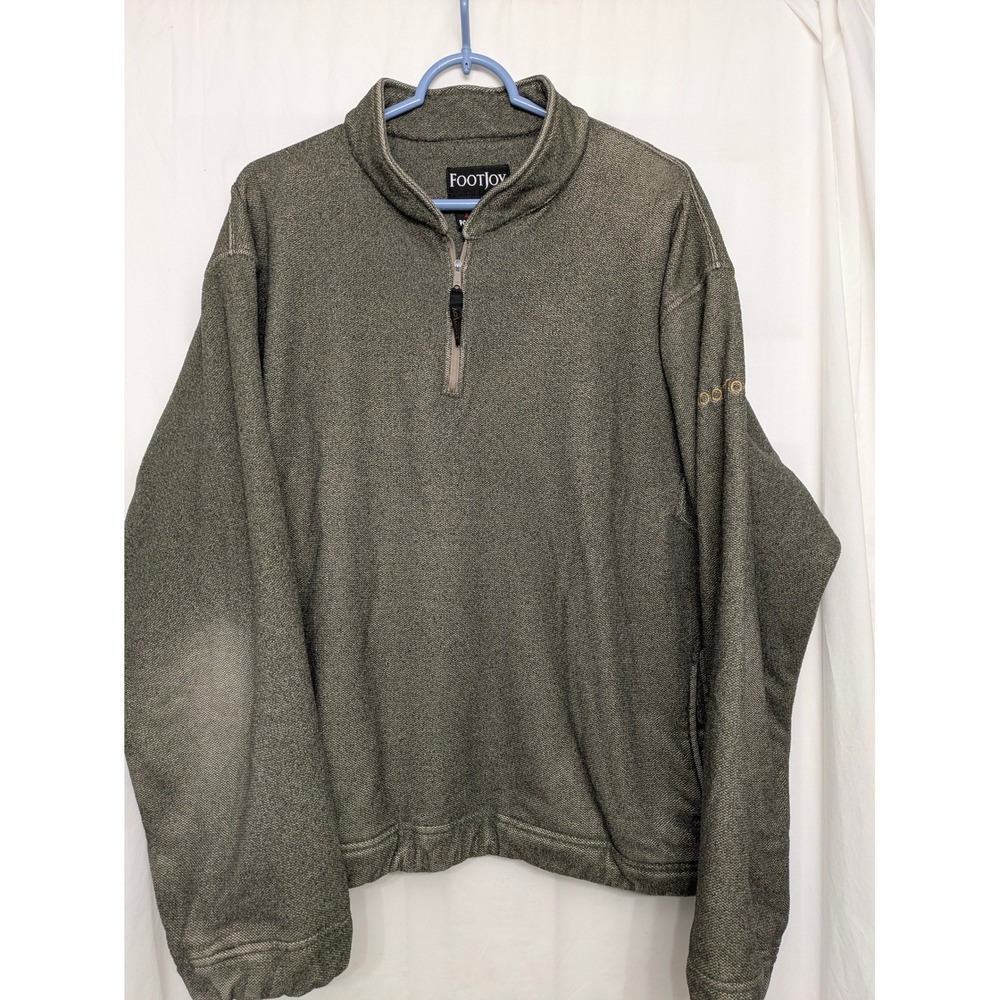FootJoy Polartec Vintage Quarter Zip Pullover Mens XL Olive Green Golf Fleece